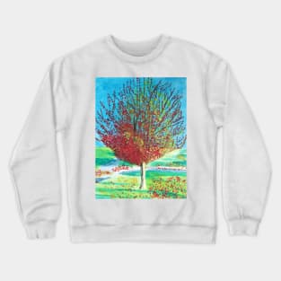 Autumn tree painting Crewneck Sweatshirt